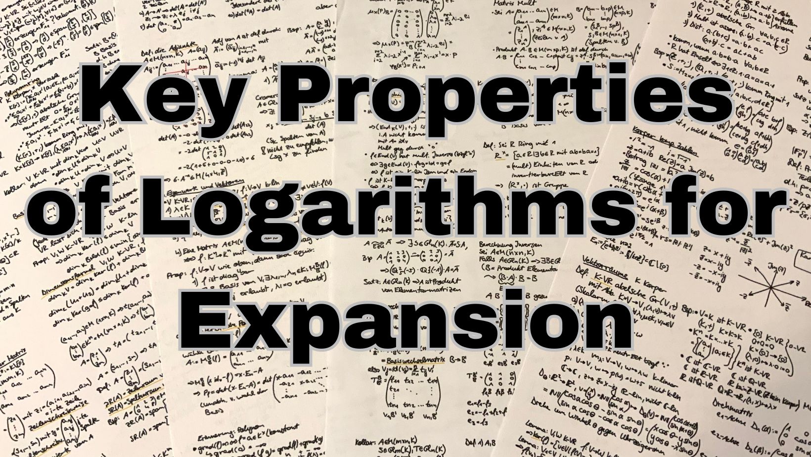 Exploring the Key Properties of Logarithms for Expansion